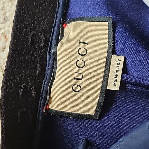 Gucci Dark Blue Black Band Zip Up Pant Slacks Leggings Tights Sz. 40 - Picture 7 of 13